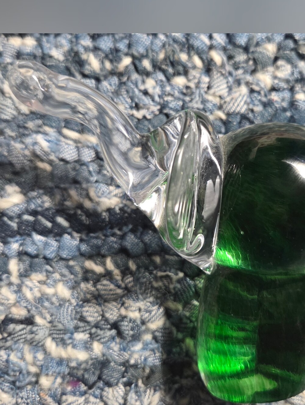 Waterford Ireland Rare Green Crystal 4" Elephant Figurine
